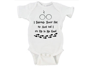 I Solemnly Swear That My Aunt and I are Up To No Good Baby Onesie or Toddler Tee - US Warehouse