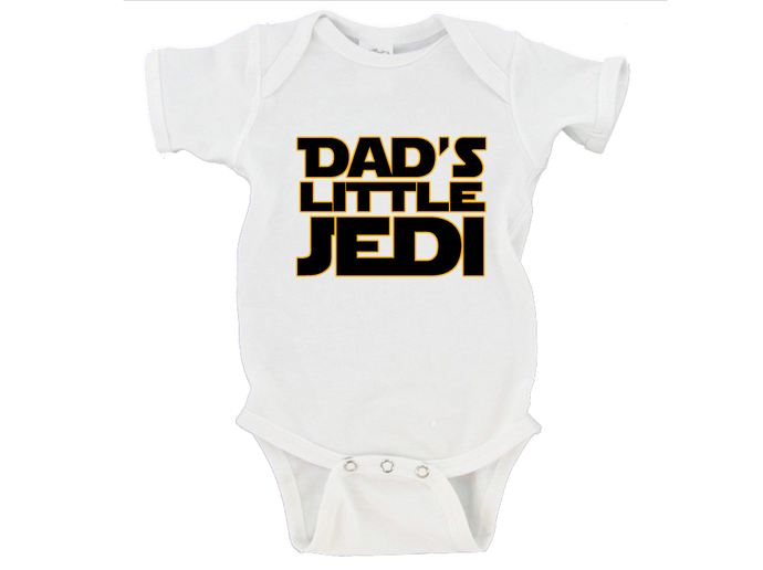 Dad's Little Jedi Star Wars Color Baby Onesie or Toddler Tee - US Warehouse