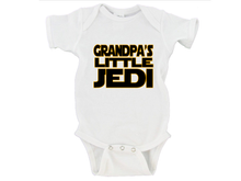 Grandpa's Little Jedi Star Wars Color Baby Onesie or Toddler Tee - US Warehouse